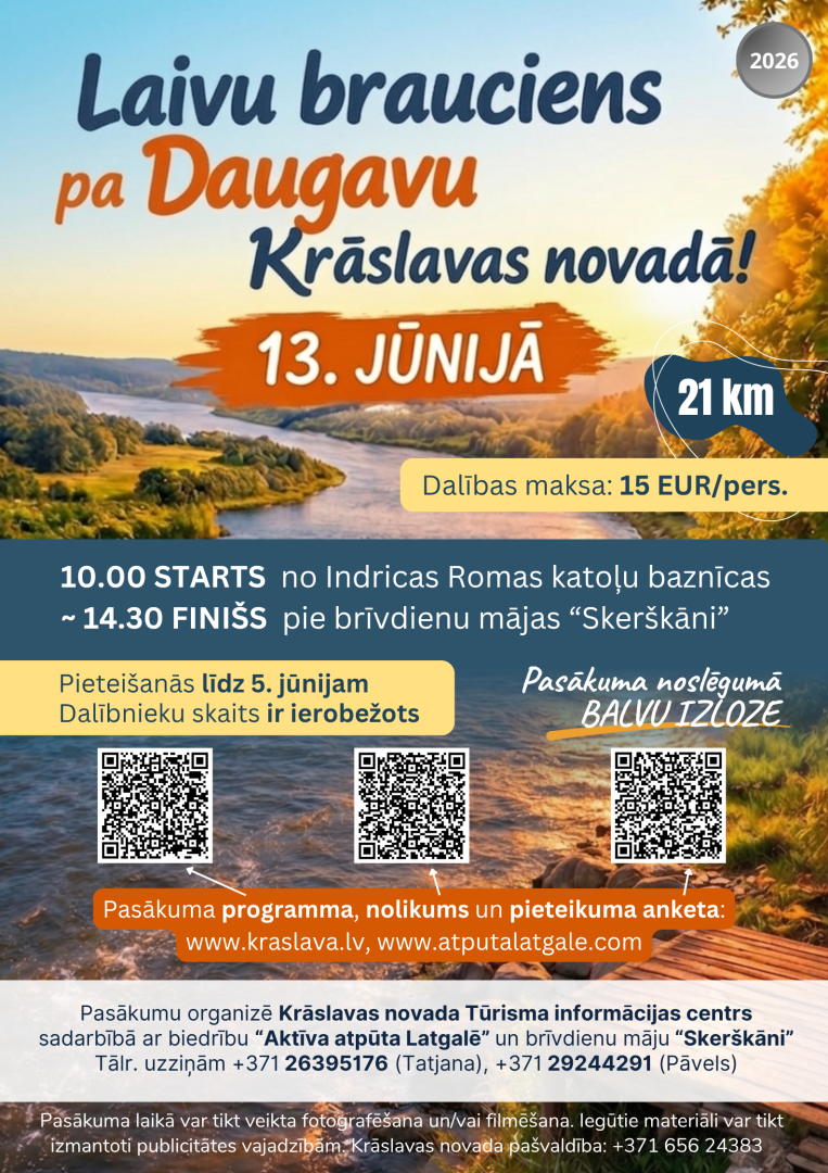 Upes ainava. Laivu brauciena afiša.
