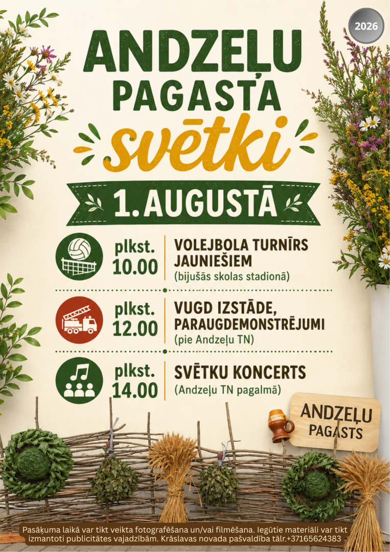 Lauku tematikas ilustrācija. Pasākuma afiša