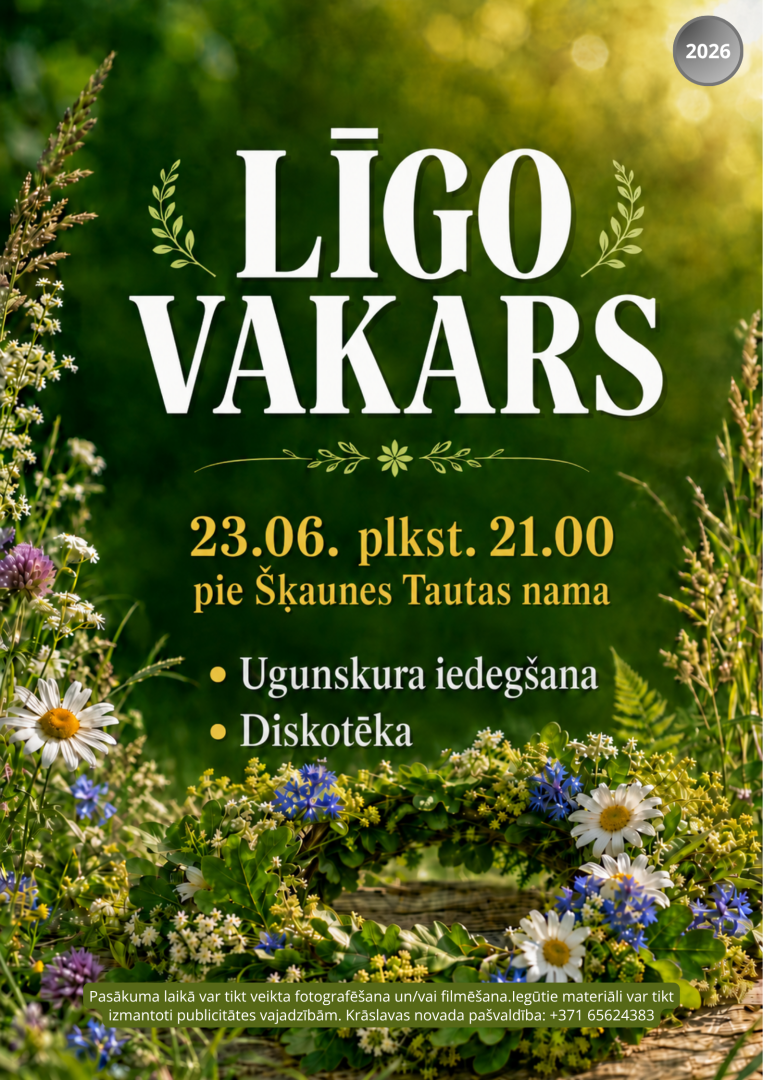 Vasaras pļavas ziedi un augi. Pasākuma afiša