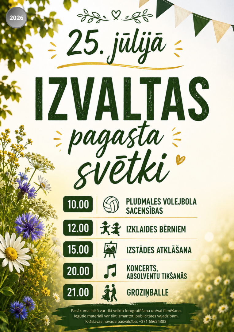 Ziedu pļavas fons. Pasākuma afiša