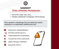 Informācija par trauksmes sirēnu pārbaudi un šūnu apraides paziņojumiem