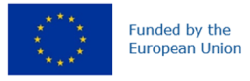 ES karogs ar uzrakstu "Funded by the European Union"