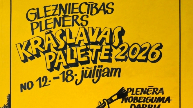 Ilustrācija – mākslinieks glezno pasākuma afišu