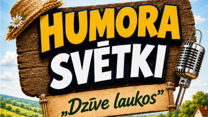 Koša lauku ainavas ilustrācija. Pasākuma afiša