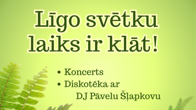 Pļavas ziedi un zaļi augi. Pasākuma afiša.