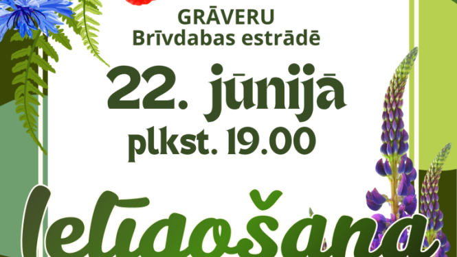 Vasaras pļavas ziedi un augi. Pasākuma afiša