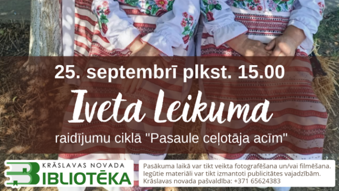 Sievietes tautas tērpos. Pasākuma afiša