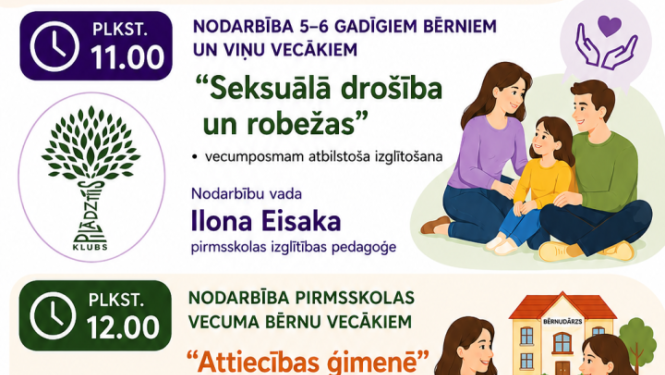 Ģimenes ilustrācija. Pasākuma afiša.