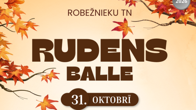 Rudens lapas un grozs ar rudens veltēm. Pasākuma afiša