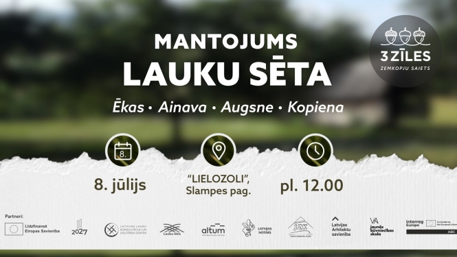 Lauku sētas fons. Pasākuma afiša