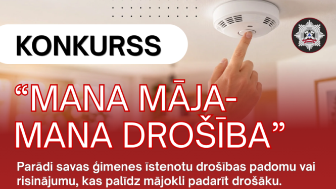 Ugunsdzēšamie aparāti un dūmu detektors. Konkursa afiša