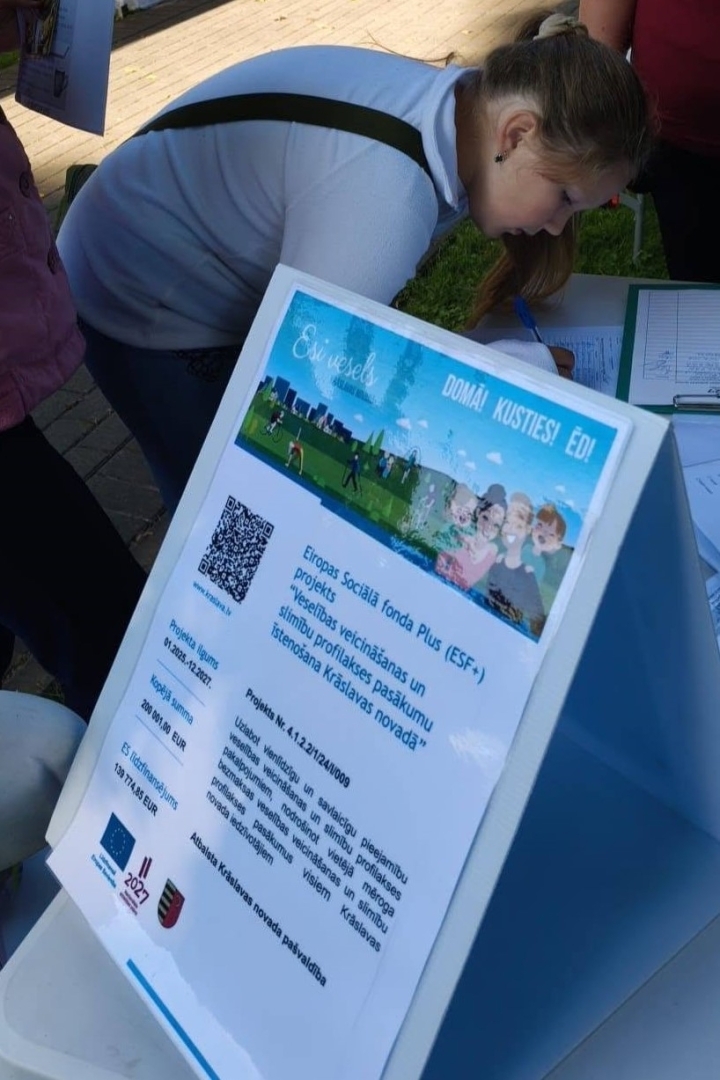 Informācijas stends par projektu