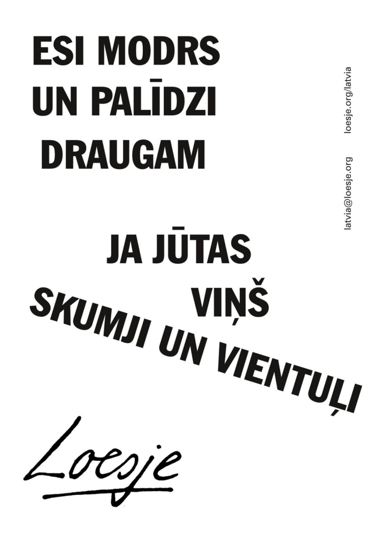 Plakāts ar vēstījumu par palīdzību