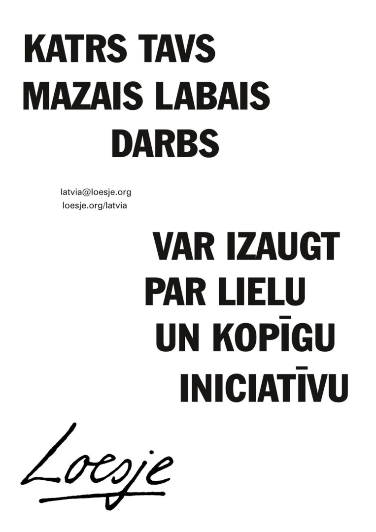 Plakāts ar vēstījumu par darbu