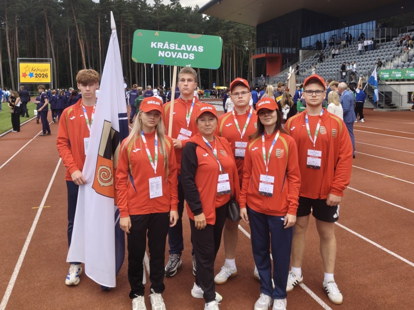 Krāslavas novada komanda stadionā