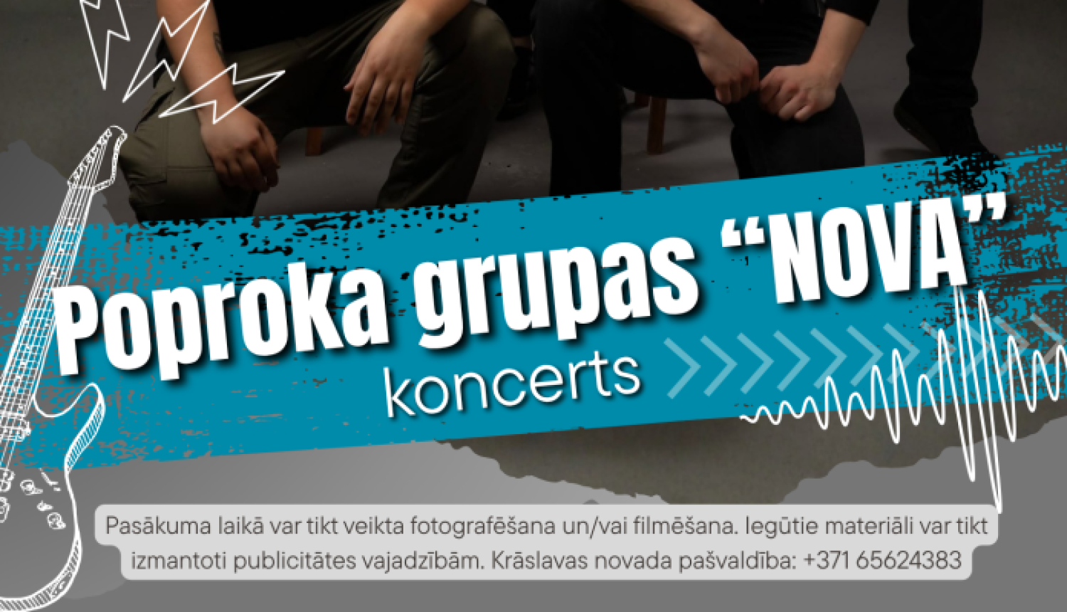 Piecu cilvēku grupas portrets. Pasākuma afiša