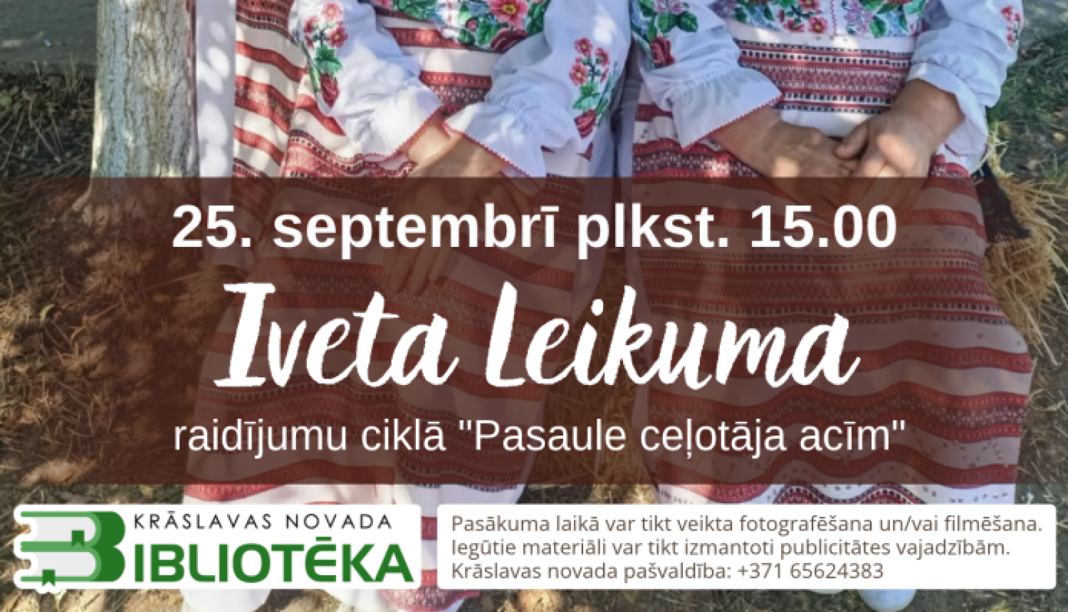 Sievietes tautas tērpos. Pasākuma afiša