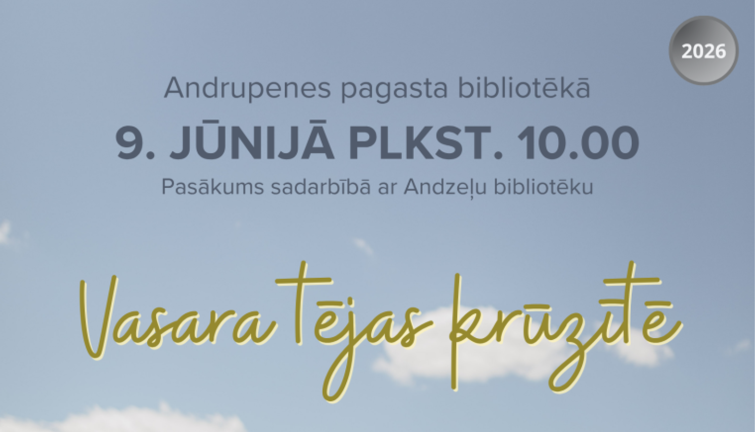 Meitene ziedošā rapšu laukā. pasākuma afiša