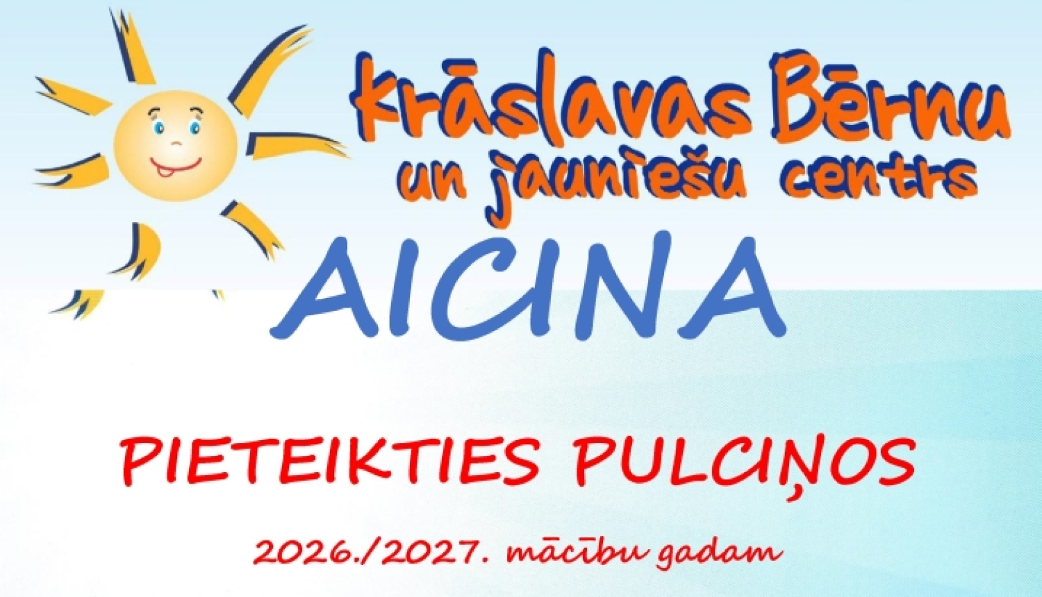 Ilustrēta saule un krāsains fons. Pasākuma afiša.