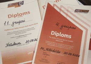 Diplomi par dalību Eiropas Sporta nedēļas aktivitātēs