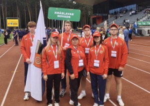 Krāslavas novada komanda stadionā