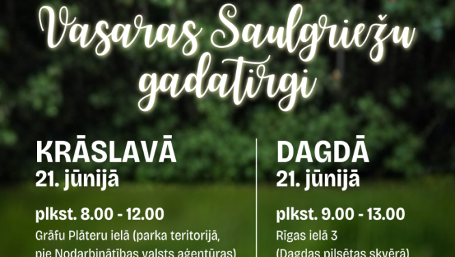 Pļavu ziedu vainags uz akmens. Pasākuma afiša